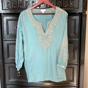 J. Jill ladies blouse muted teal size large lightweight